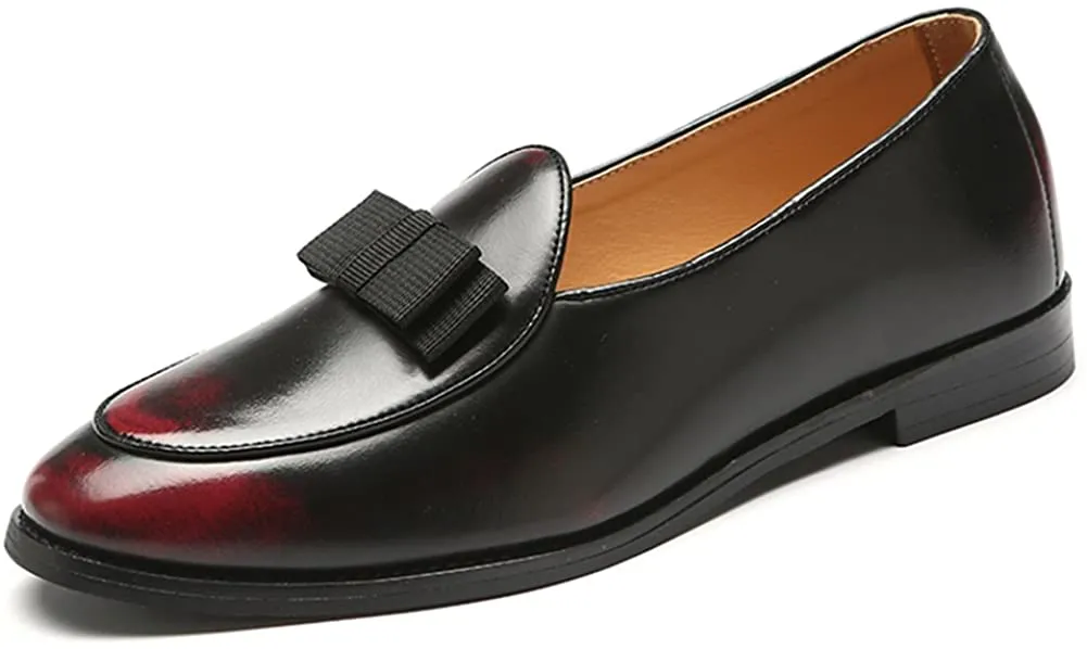 NXY Men's Round Toe Loafers Smoking Slipper Party Wedding Dress Shoes Plus Size