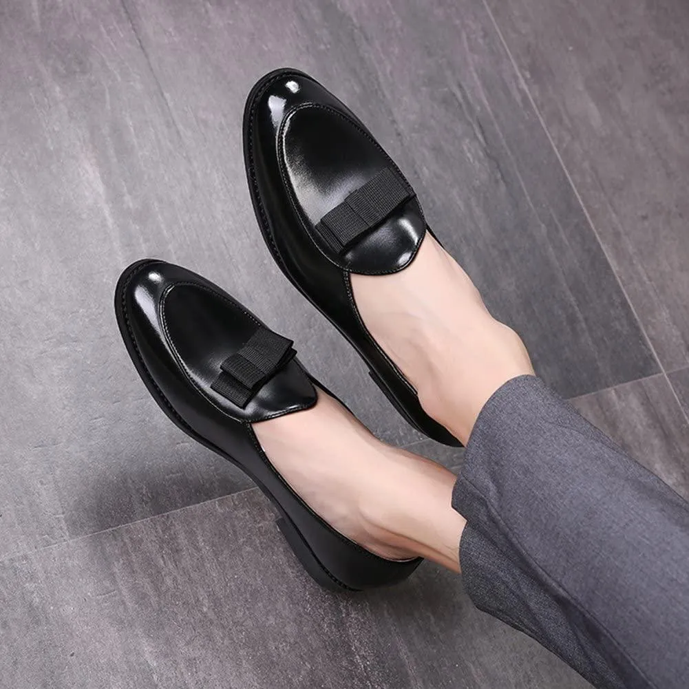 NXY Men's Round Toe Loafers Smoking Slipper Party Wedding Dress Shoes Plus Size