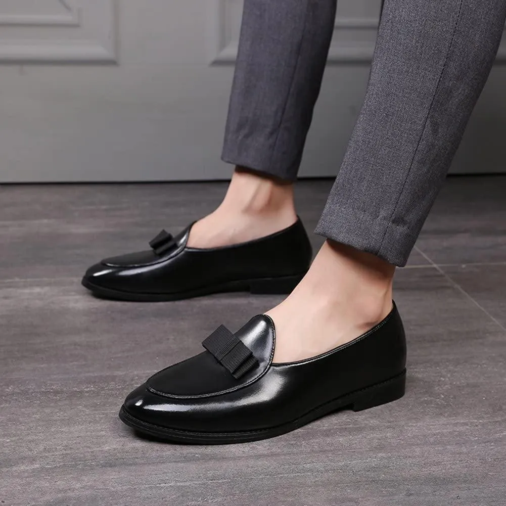 NXY Men's Round Toe Loafers Smoking Slipper Party Wedding Dress Shoes Plus Size