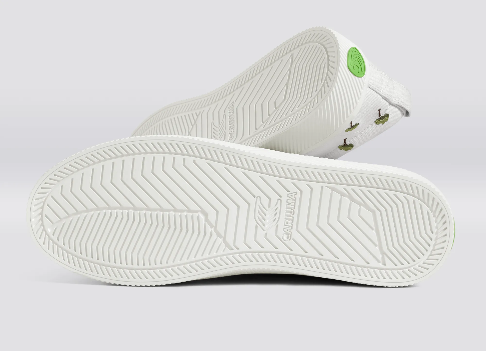 OCA Low Earth Day Embroidered Tree Off-White Canvas Sneaker Men