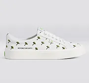 OCA Low Earth Day Embroidered Tree Off-White Canvas Sneaker Men