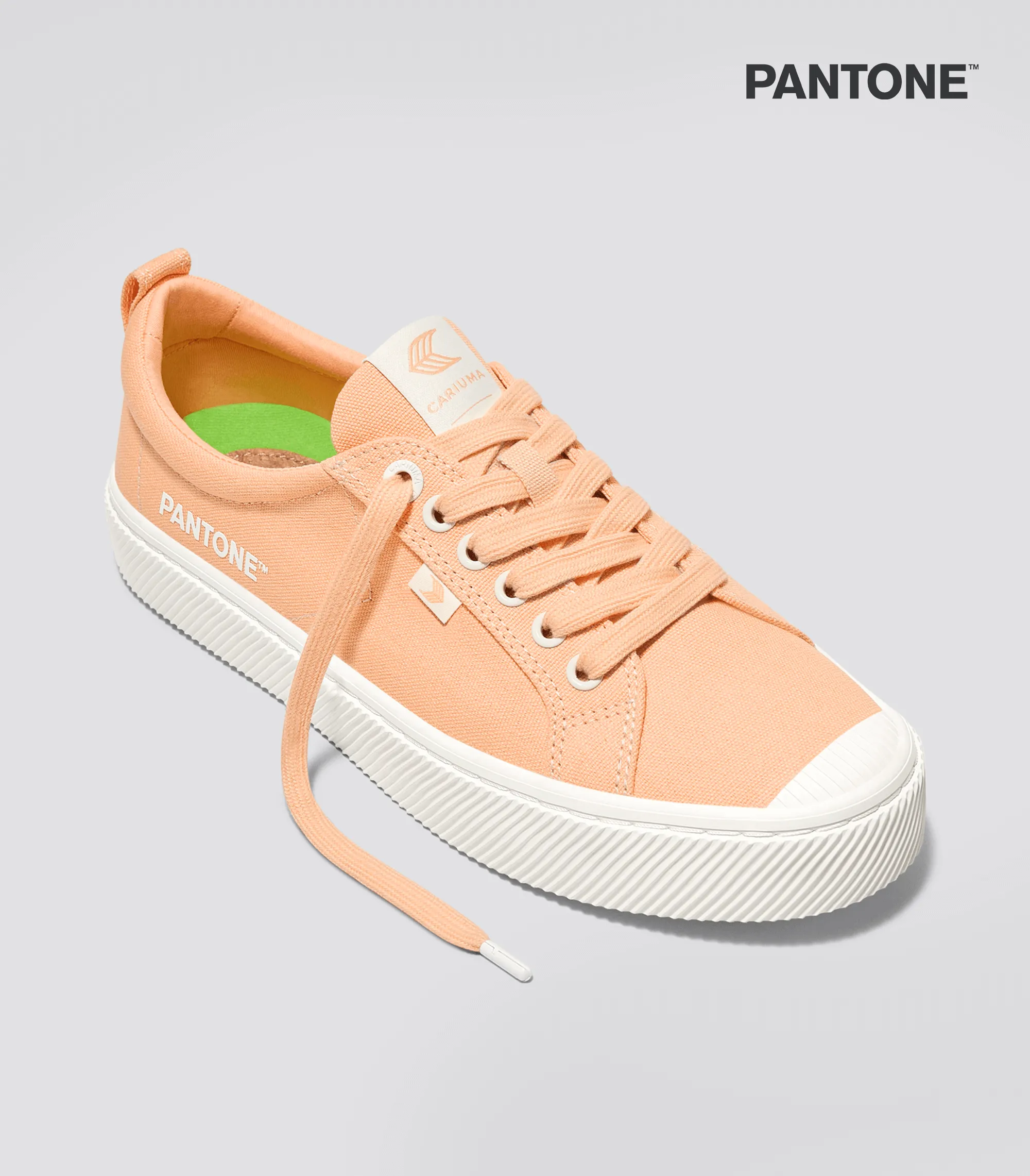 OCA Low Pantone Peach Fuzz Canvas Contrast Thread Sneaker Women