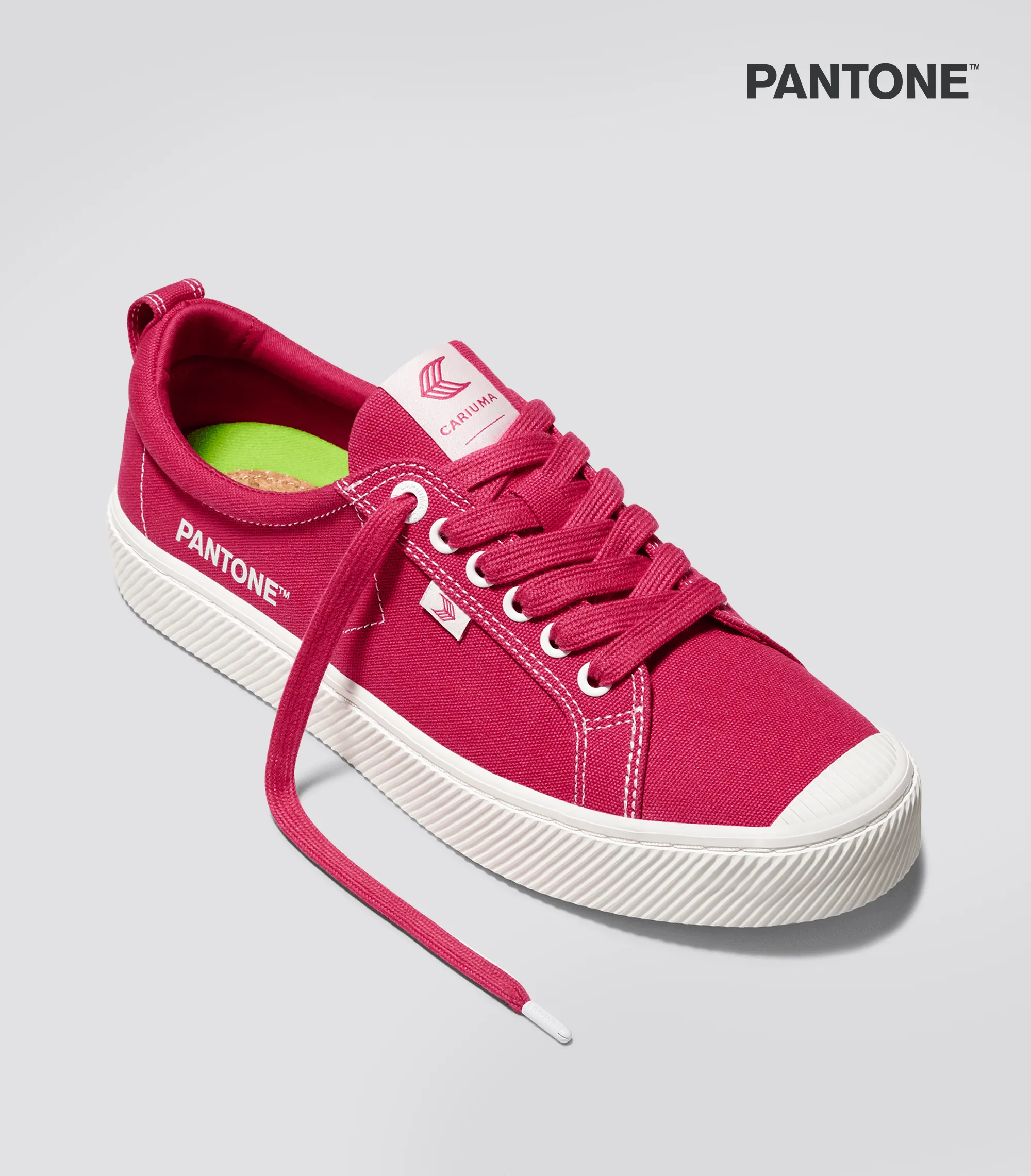 OCA Low Pantone Viva Magenta Canvas Contrast Thread Sneaker Women