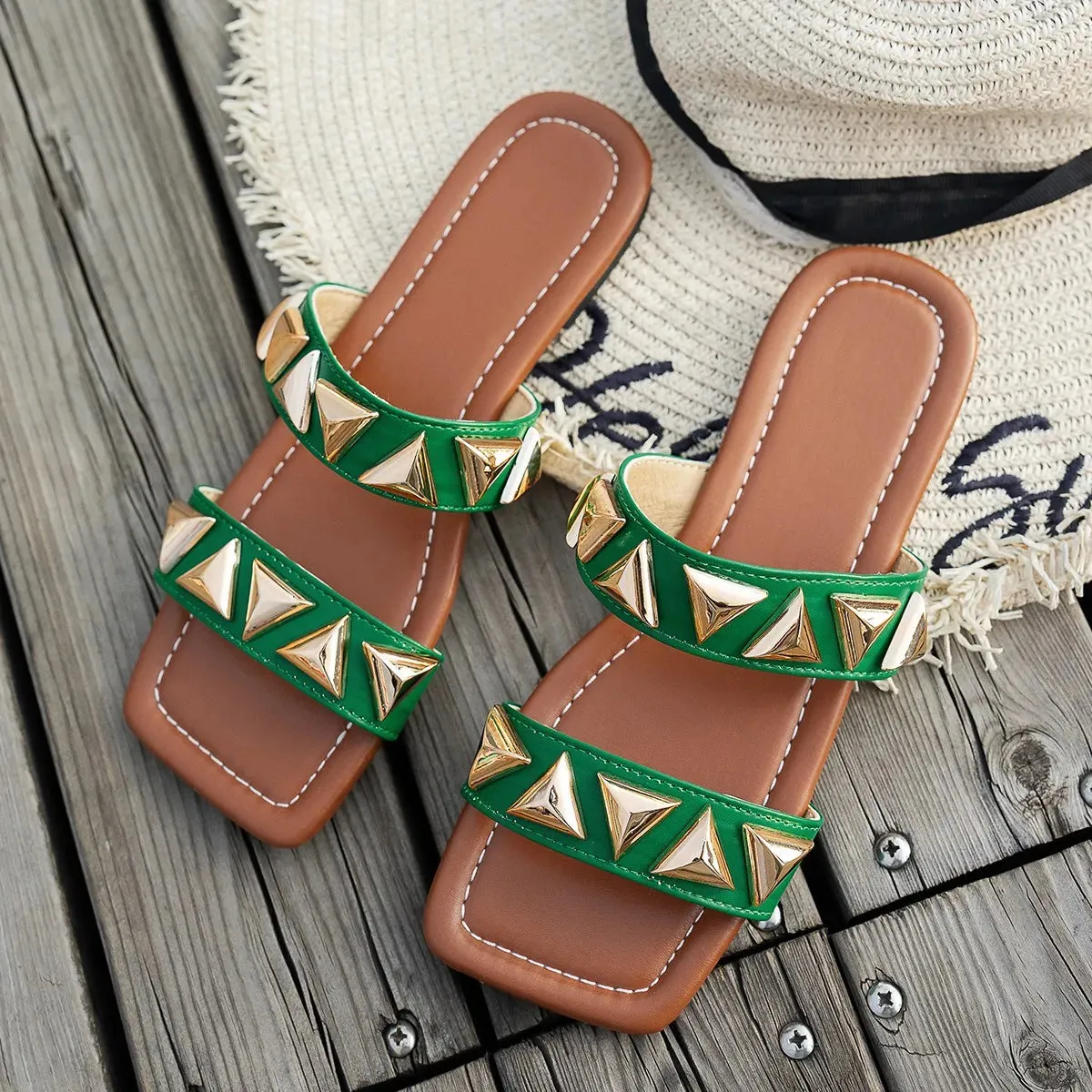 Open Toe Flats Sandals