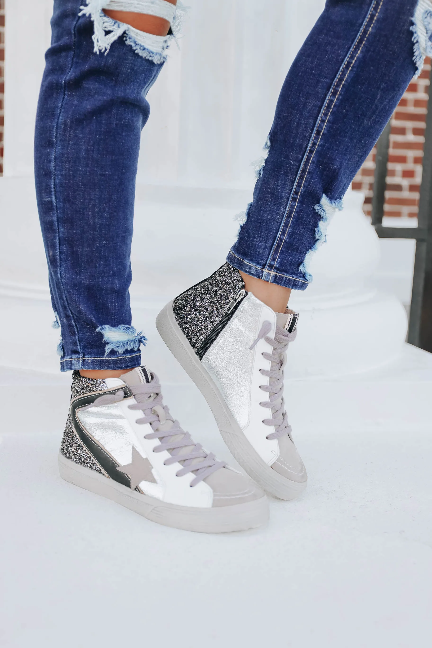 Passion High Top Sneaker by Shu Shop - Pewter