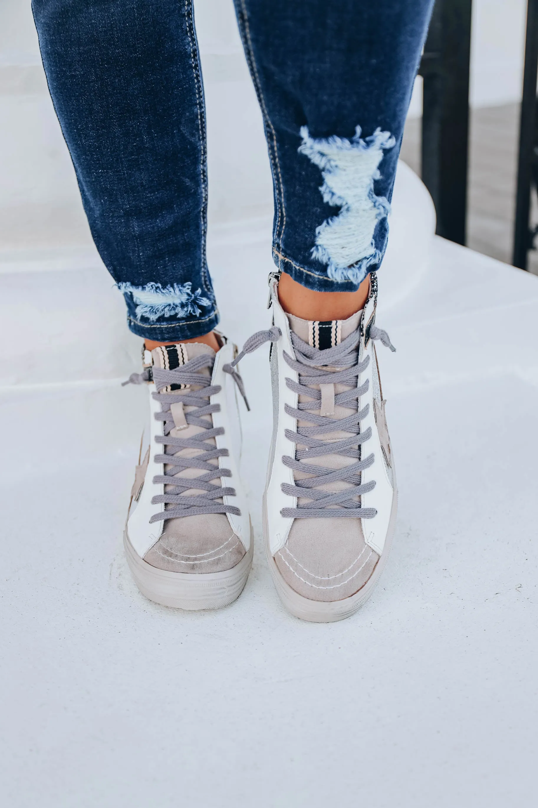 Passion High Top Sneaker by Shu Shop - Pewter