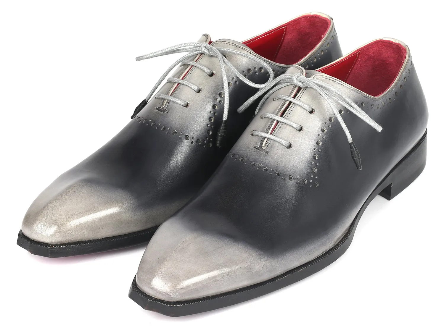 Paul Parkman Men's Hand-Painted Oxfords in Gray