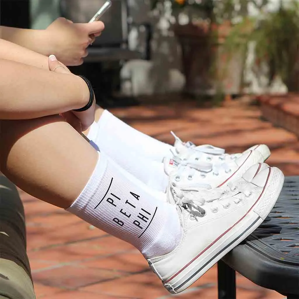 Pi Beta Phi Sorority Crew Socks