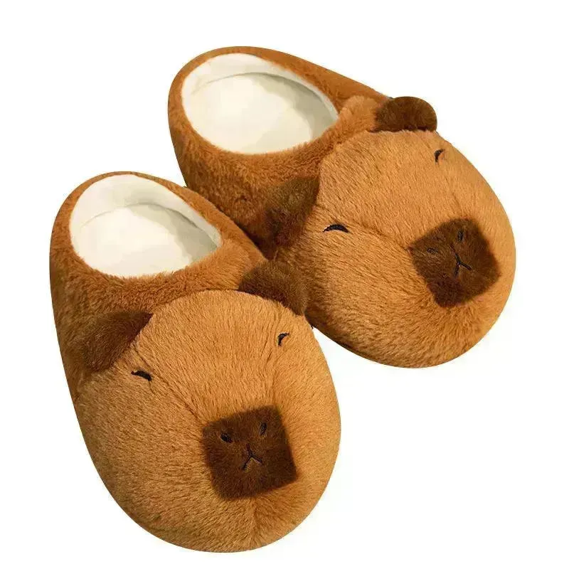 Plush Capybara Indoor Slippers