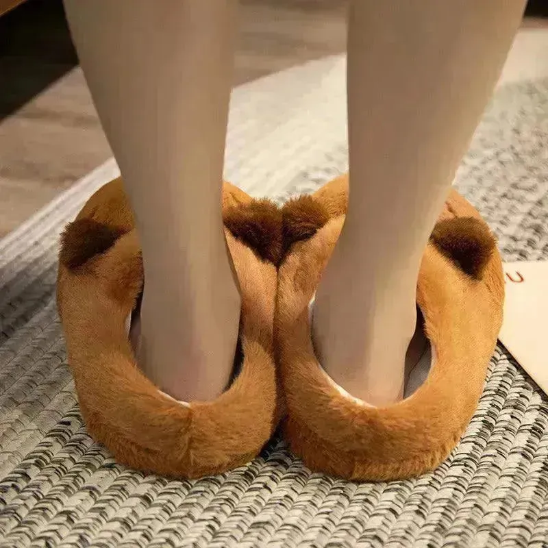 Plush Capybara Indoor Slippers