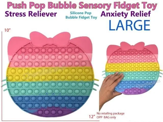 POPBUBBLE - KITTY HEAD RAINBOW COLOUR