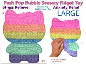 POPBUBBLE - KITTY RAINBOW COLOUR - LARGE