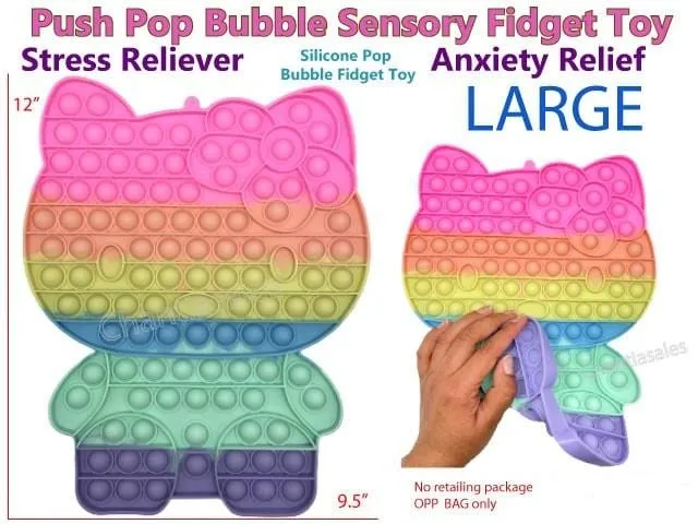 POPBUBBLE - KITTY RAINBOW COLOUR - LARGE