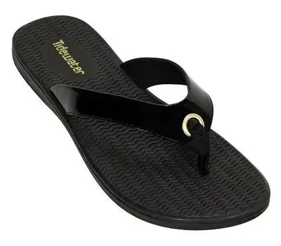Portland Ultra Black Flip Flops