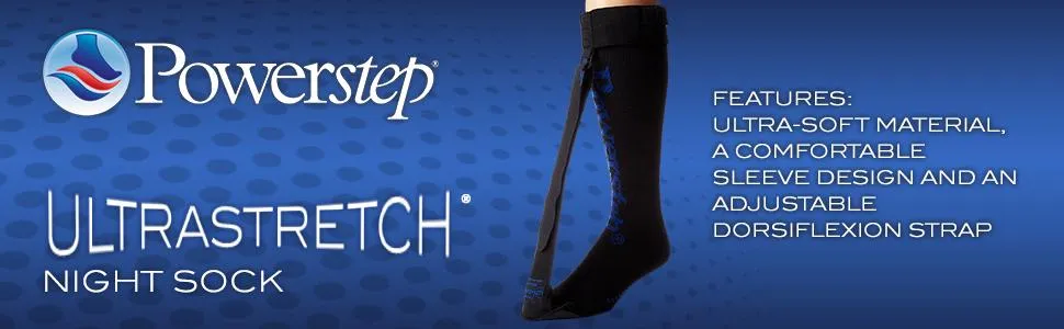 Powerstep Unisex's Ultrastretch Night Sock, Fits Up To 16" Calf Size, Retails $45 