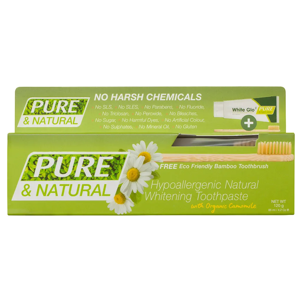Pure & Natural Whitening Toothpaste With Bamboo Toothbrush