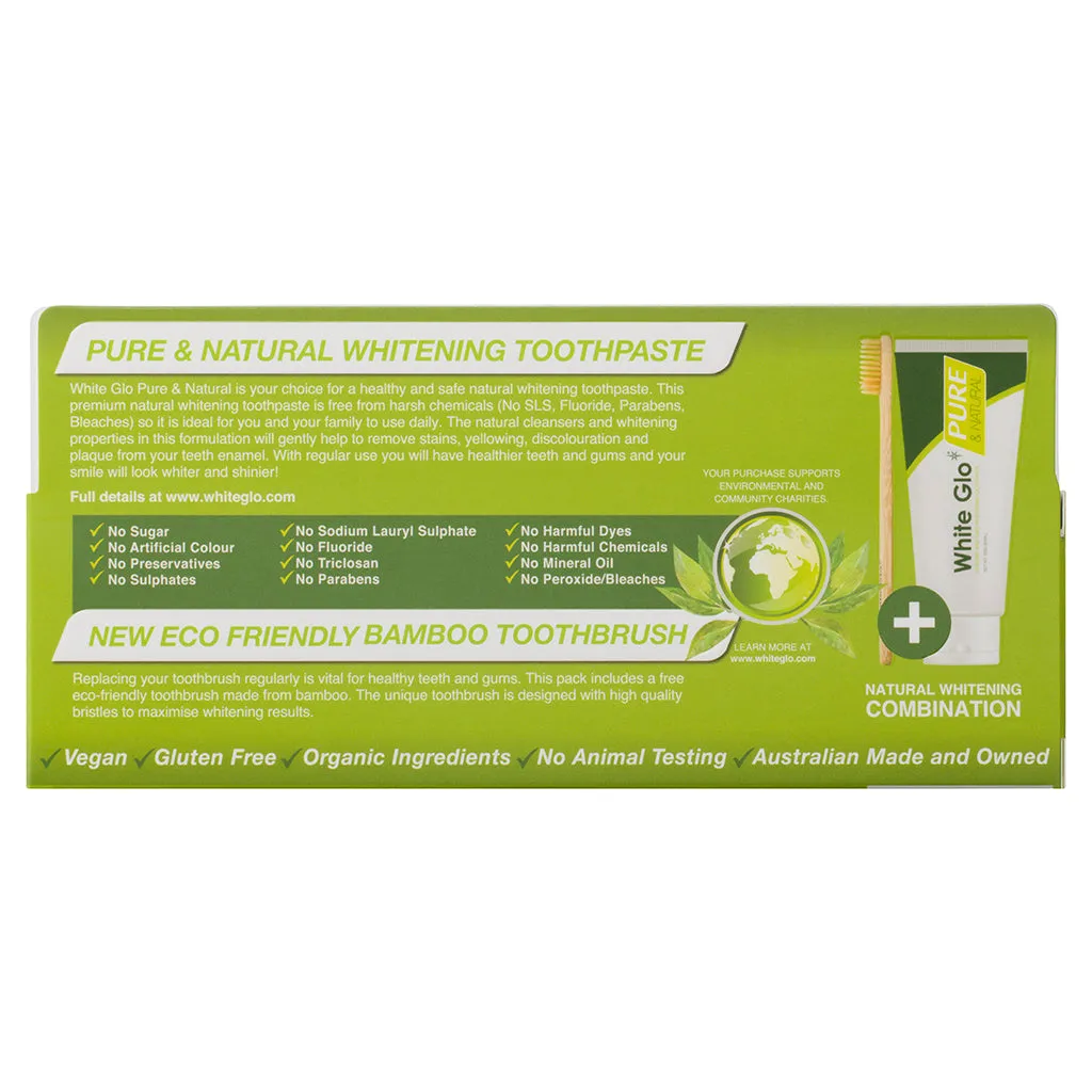 Pure & Natural Whitening Toothpaste With Bamboo Toothbrush