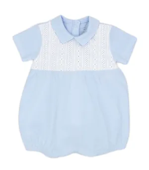 Rapife - Broderie Anglaise Detail  Romper - Blue