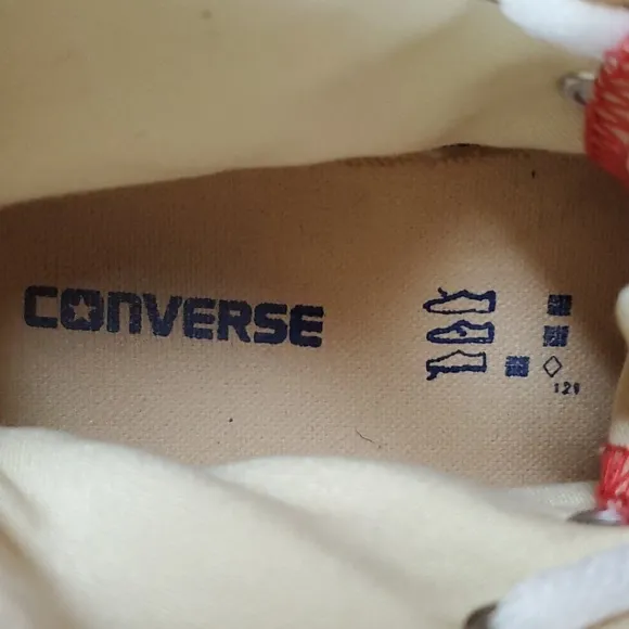 Red Chuck Taylor Converse All-Star high top sneaker size 1.5 (1 1/2)