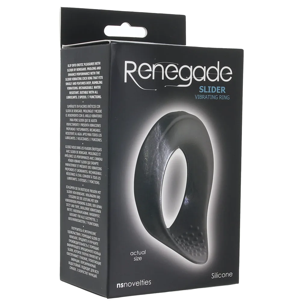 Renegade Slider Vibrating Cock Ring in Black
