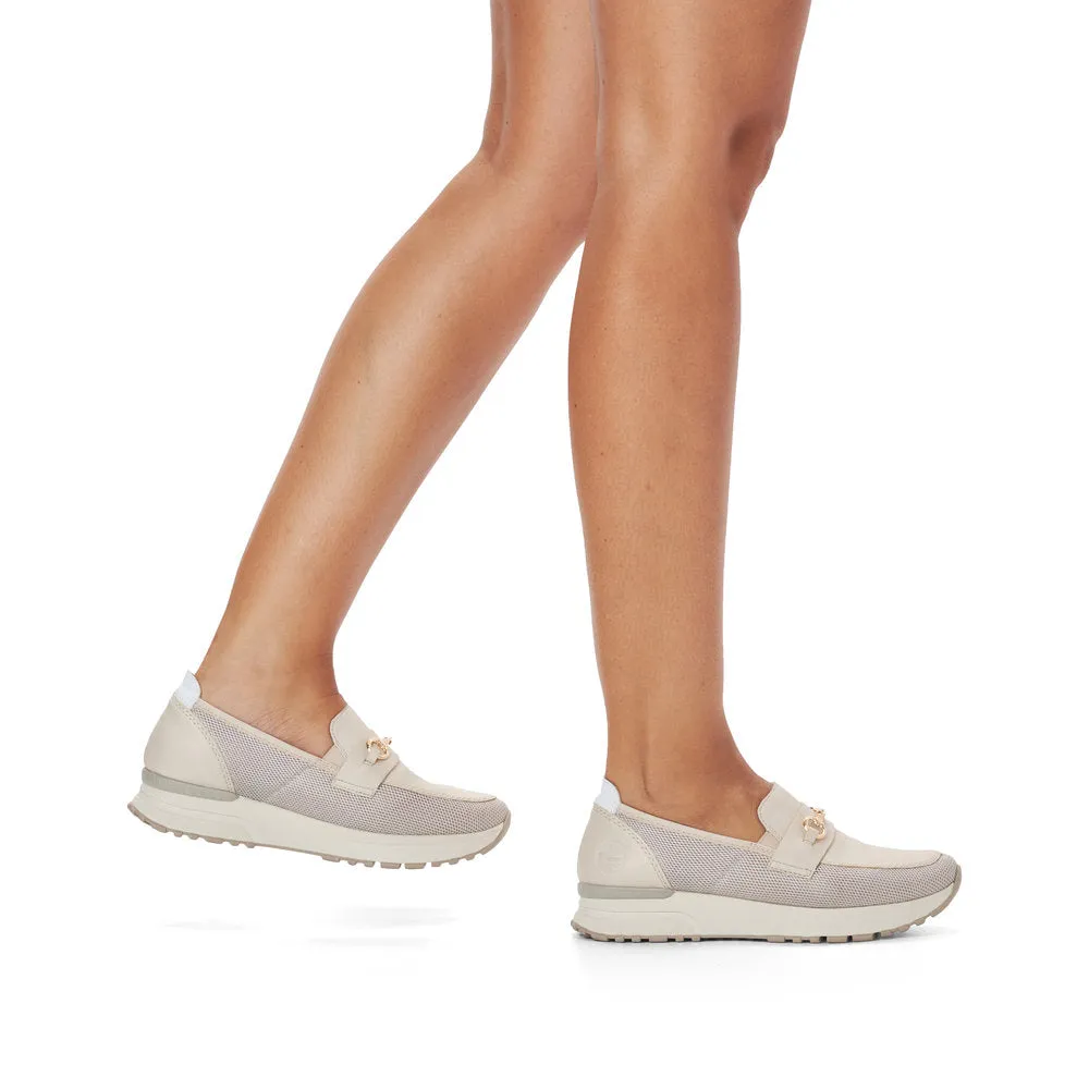 RIEKER - N7455-60 SLIP-ON SHOE - CREAM
