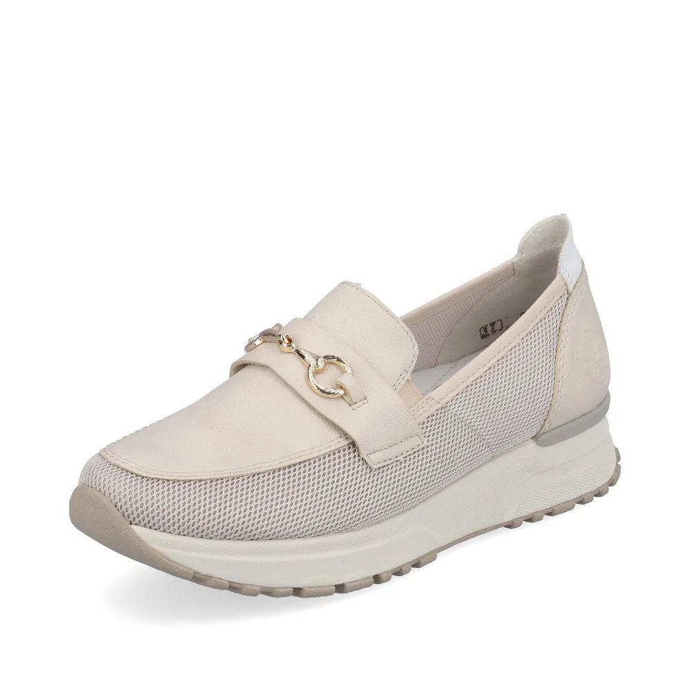RIEKER - N7455-60 SLIP-ON SHOE - CREAM