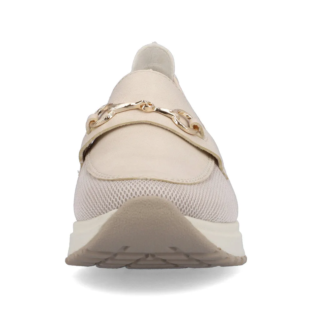 RIEKER - N7455-60 SLIP-ON SHOE - CREAM