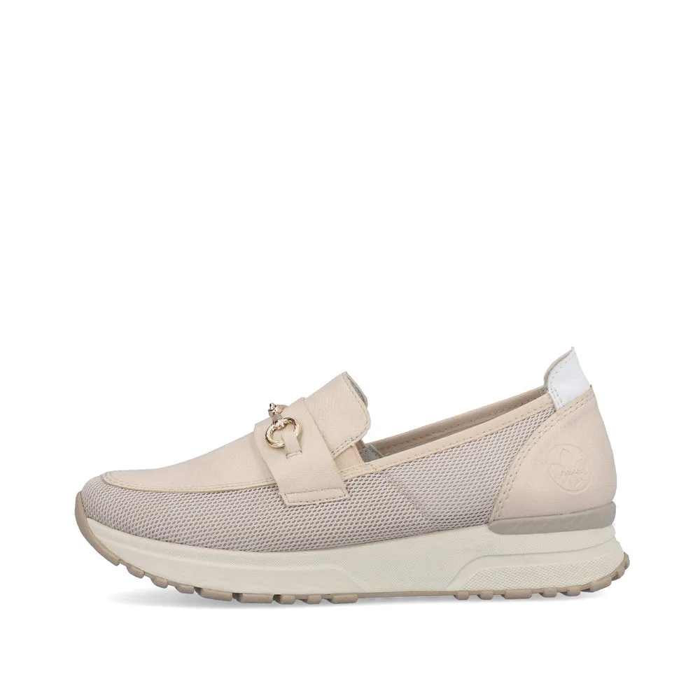 RIEKER - N7455-60 SLIP-ON SHOE - CREAM