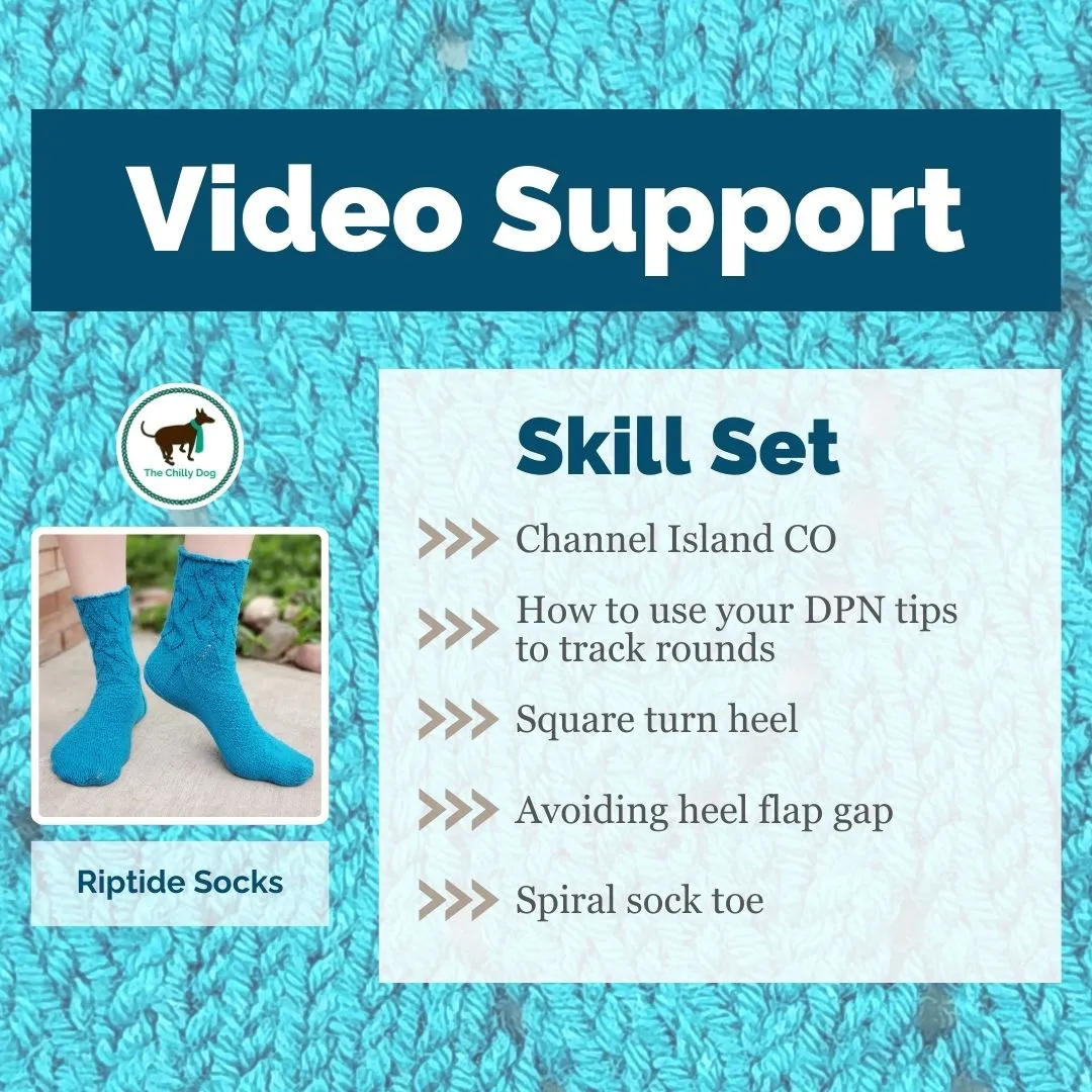 Riptide Socks: Knitting Pattern PDF