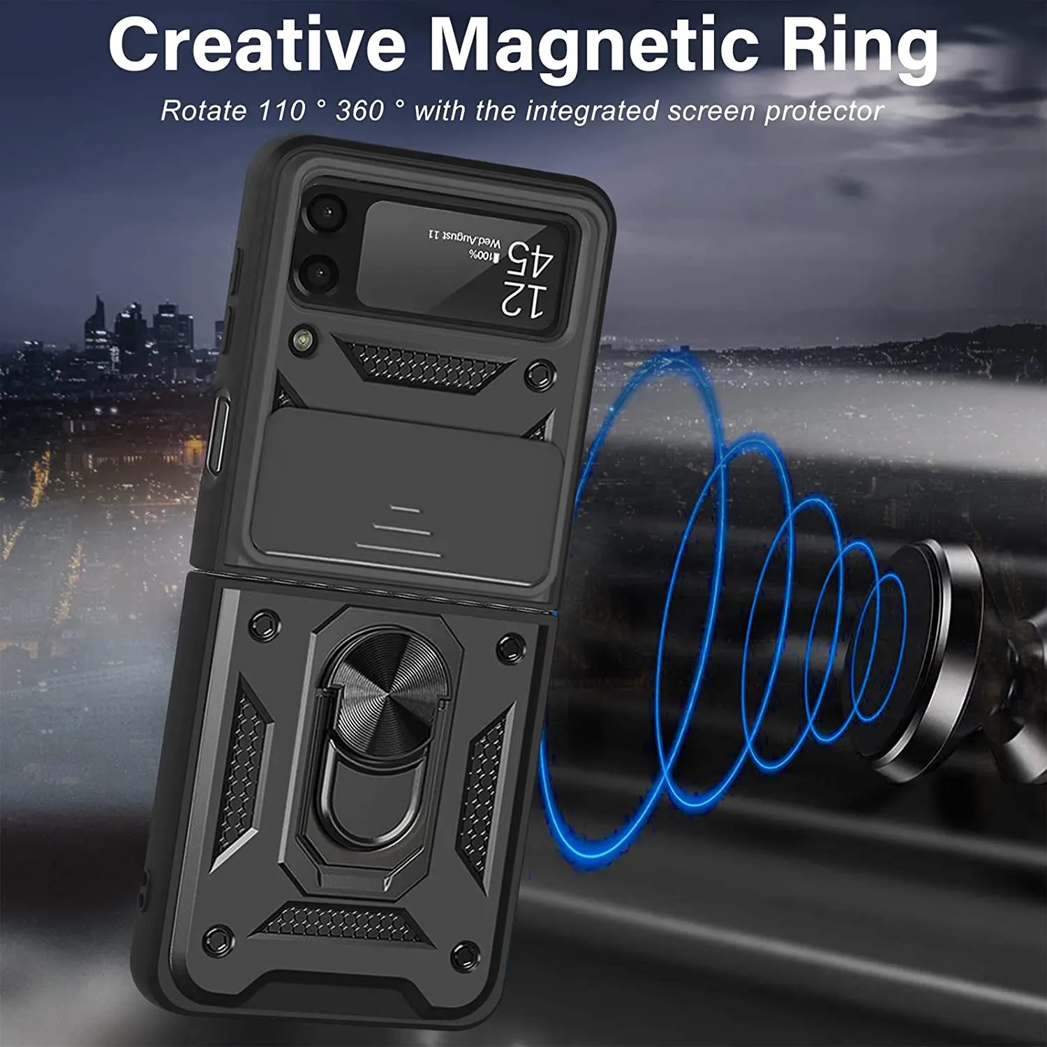 Rugged Military Grade Heavy Duty Armor Shockproof Anti-Drop Phone Case For Galaxy Z Flip 3 5G