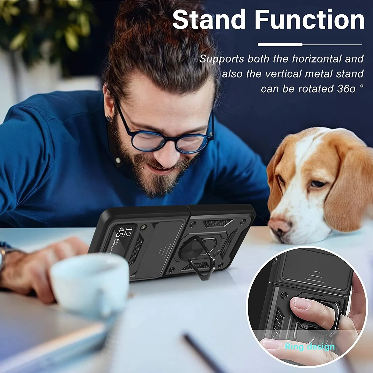 Rugged Military Grade Heavy Duty Armor Shockproof Anti-Drop Phone Case For Galaxy Z Flip 3 5G