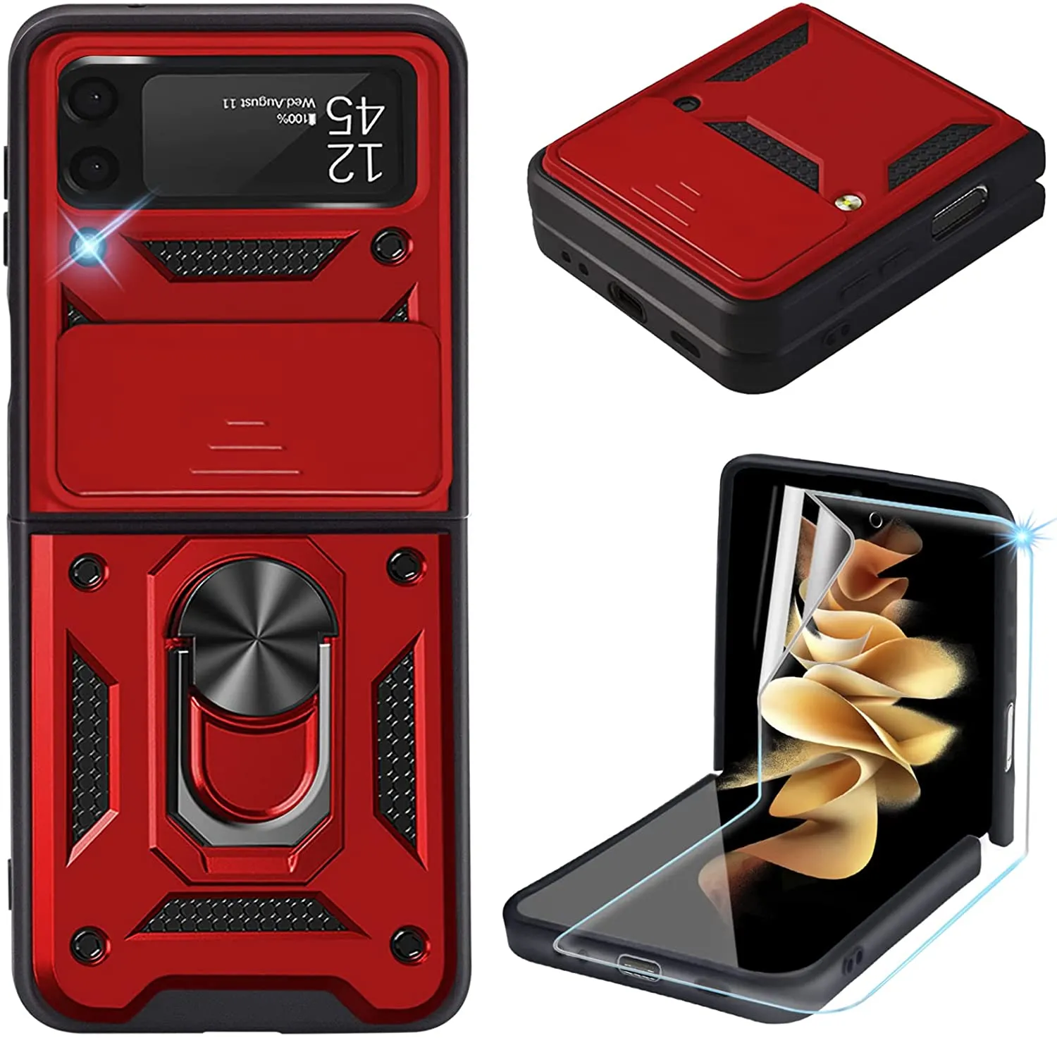 Rugged Military Grade Heavy Duty Armor Shockproof Anti-Drop Phone Case For Galaxy Z Flip 3 5G