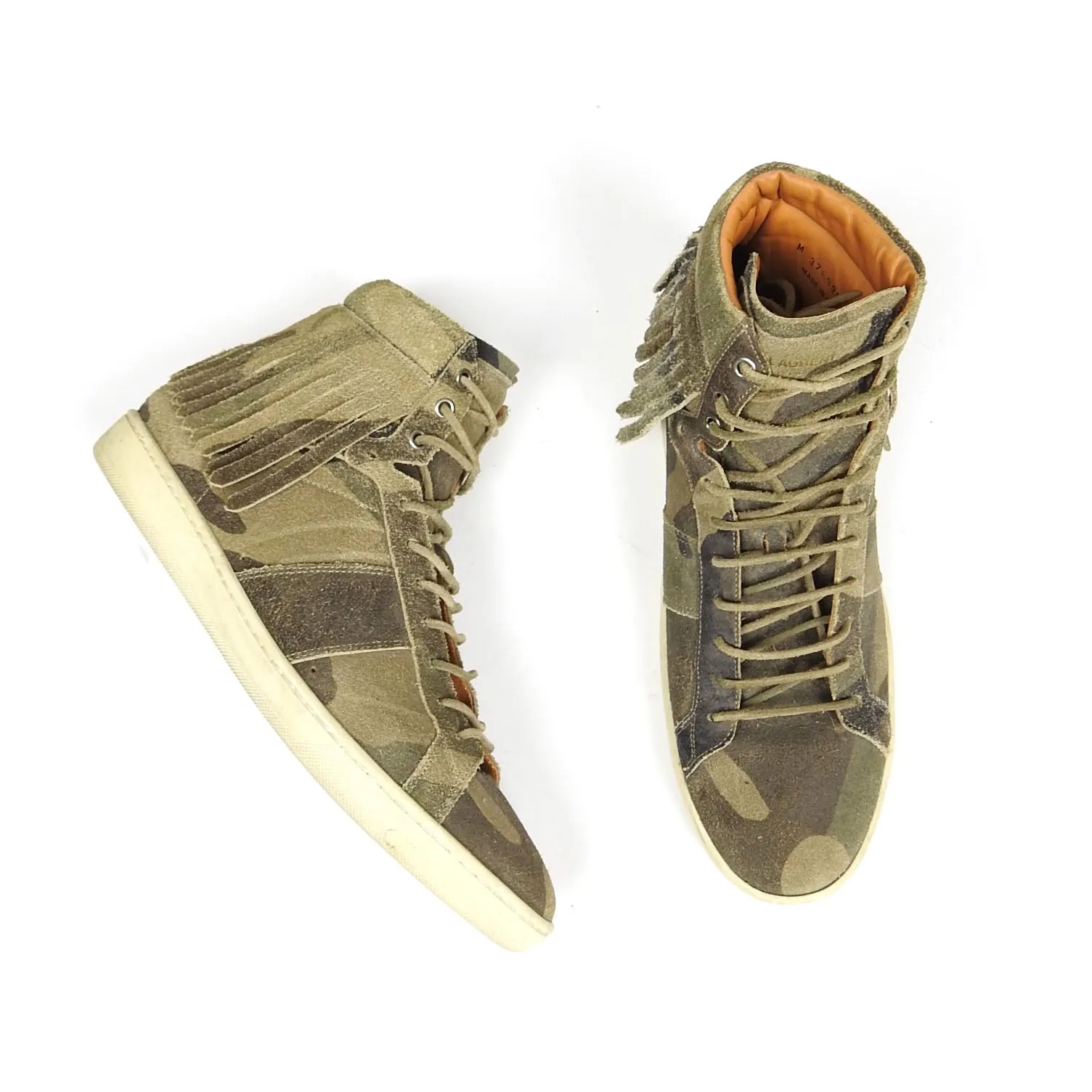 Saint Laurent High Top Fringe Sneaker Size 43