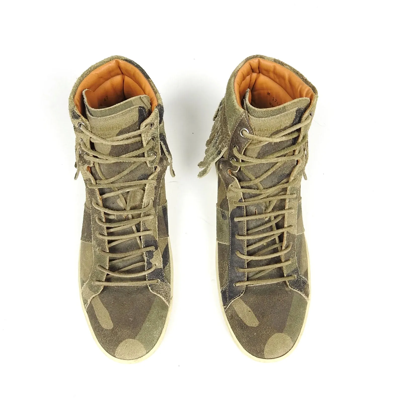 Saint Laurent High Top Fringe Sneaker Size 43