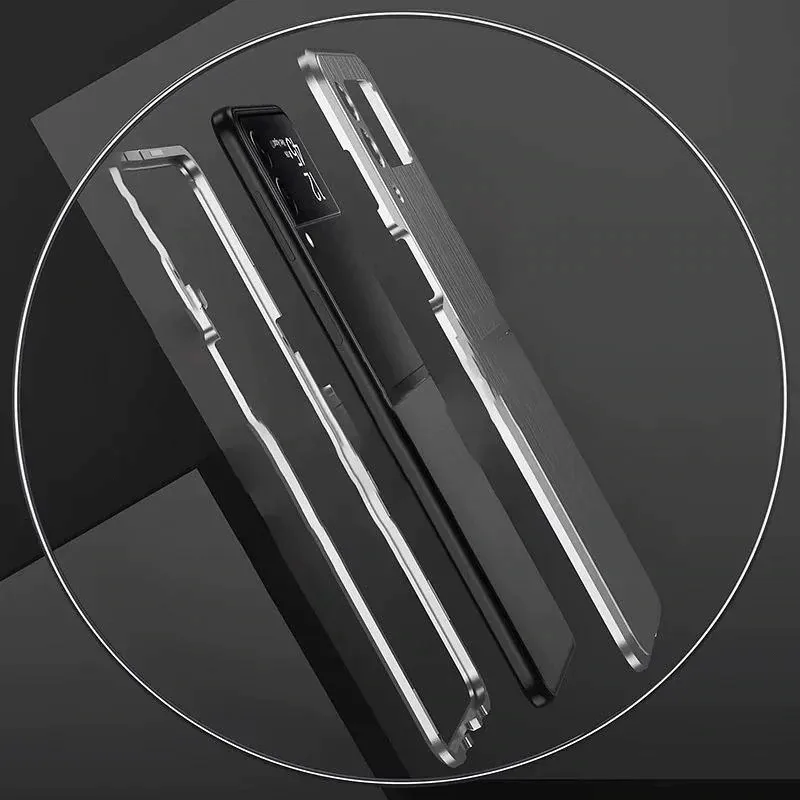 Samsung Galaxy Z Flip 3 Magnetic Brushed Metal Anti-fall Protective Cover For Galaxy Z Fold 3
