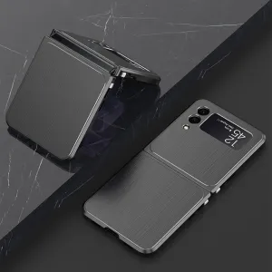 Samsung Galaxy Z Flip 3 Magnetic Brushed Metal Anti-fall Protective Cover For Galaxy Z Fold 3