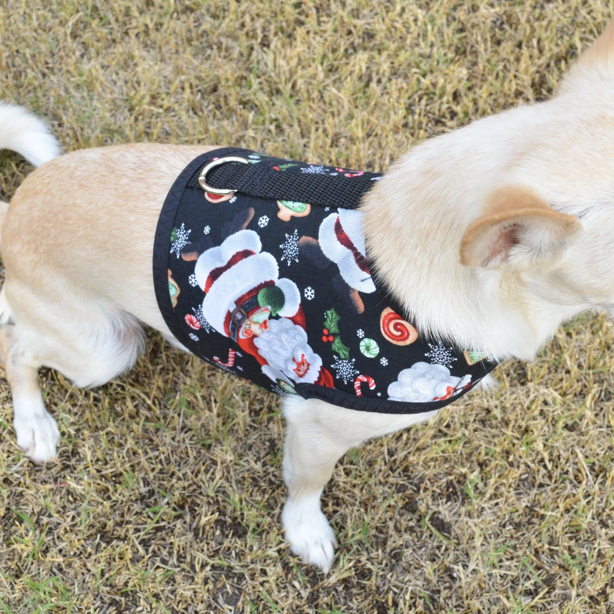 Santa Claus Print Dog Vest Harness