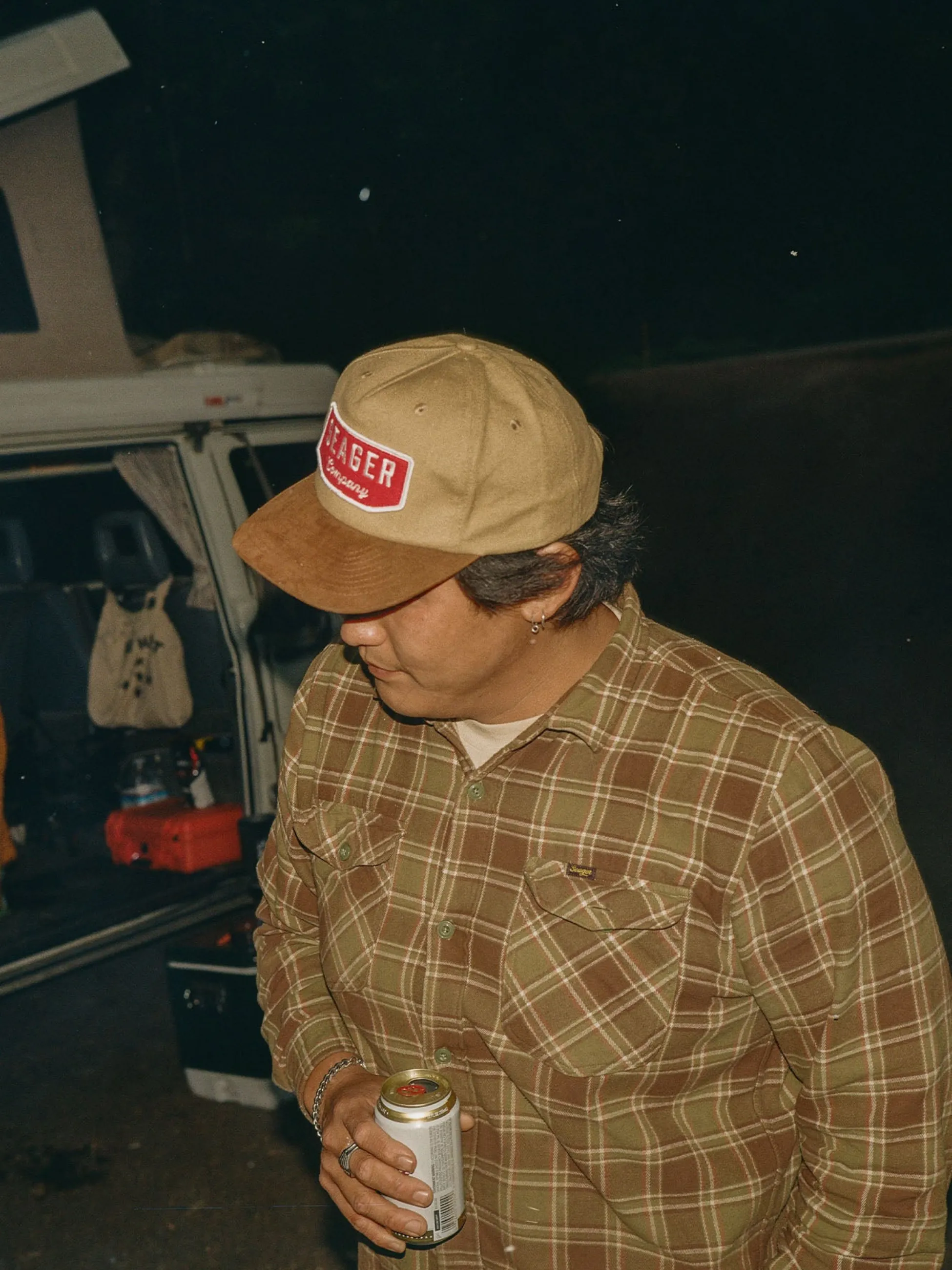 Seager Wilson Snapback Hat - Khaki/Brown