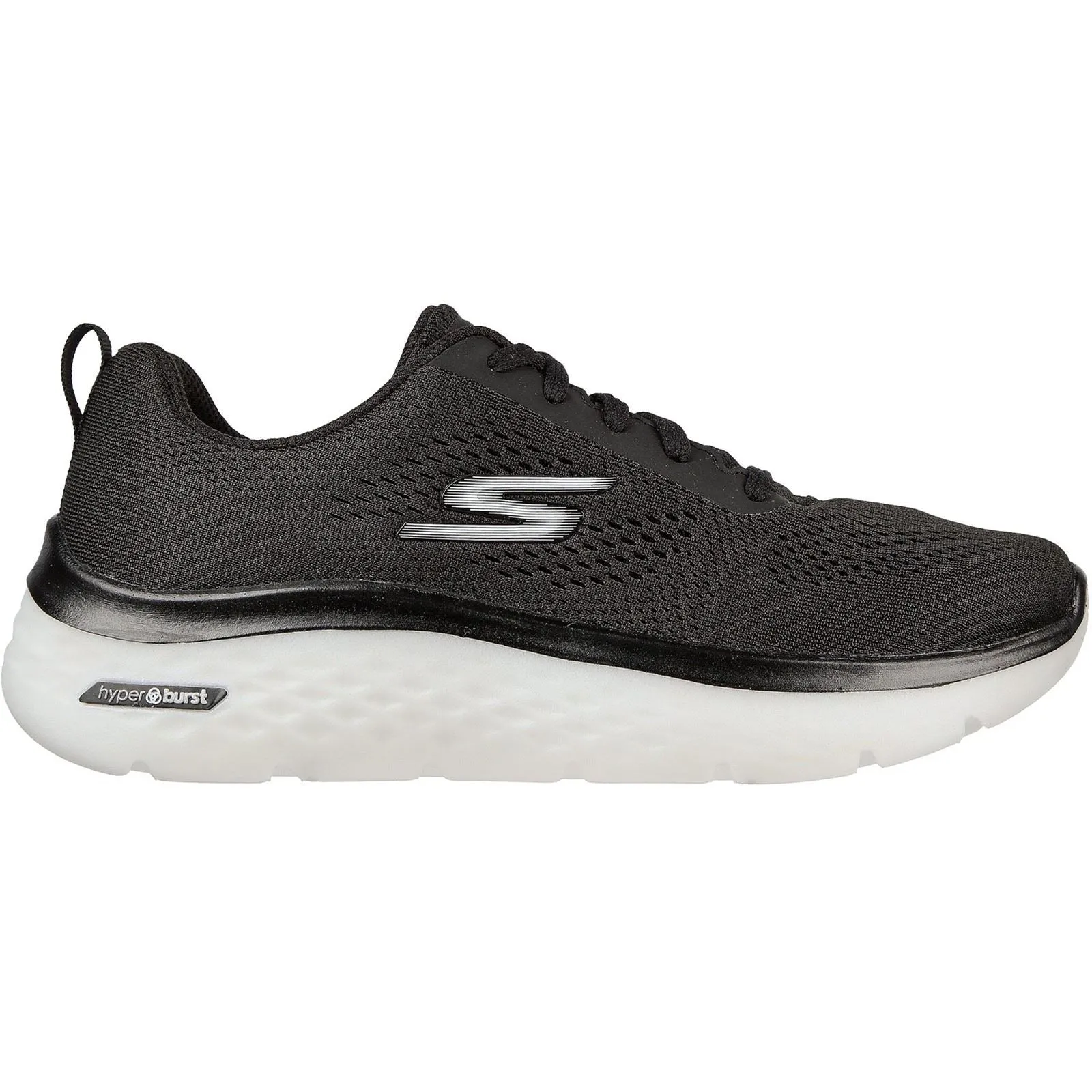 Skechers 124578 GO walk Hyper Burst Sneakers für Damen, weite Passform, Schwarz/Weiß