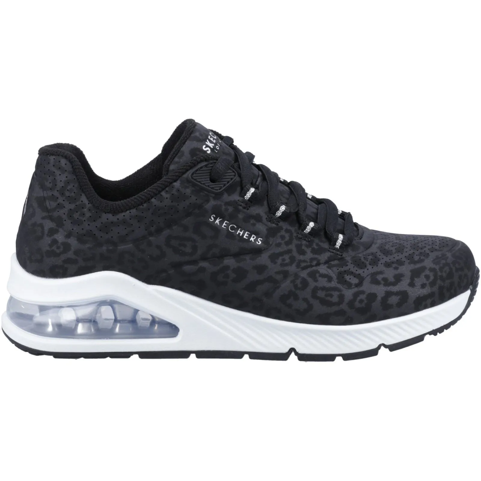 Skechers 155642 Uno 2 In Kat Neato Sneakers für Damen in weiter Passform - Schwarz