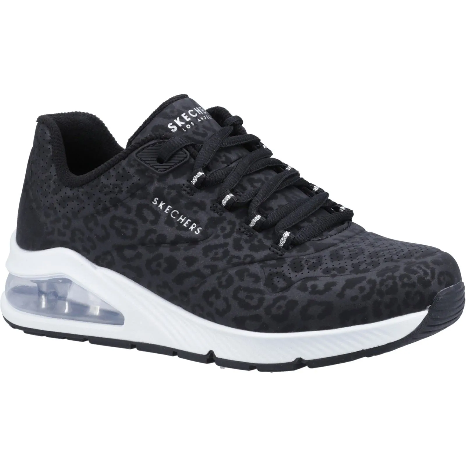 Skechers 155642 Uno 2 In Kat Neato Sneakers für Damen in weiter Passform - Schwarz