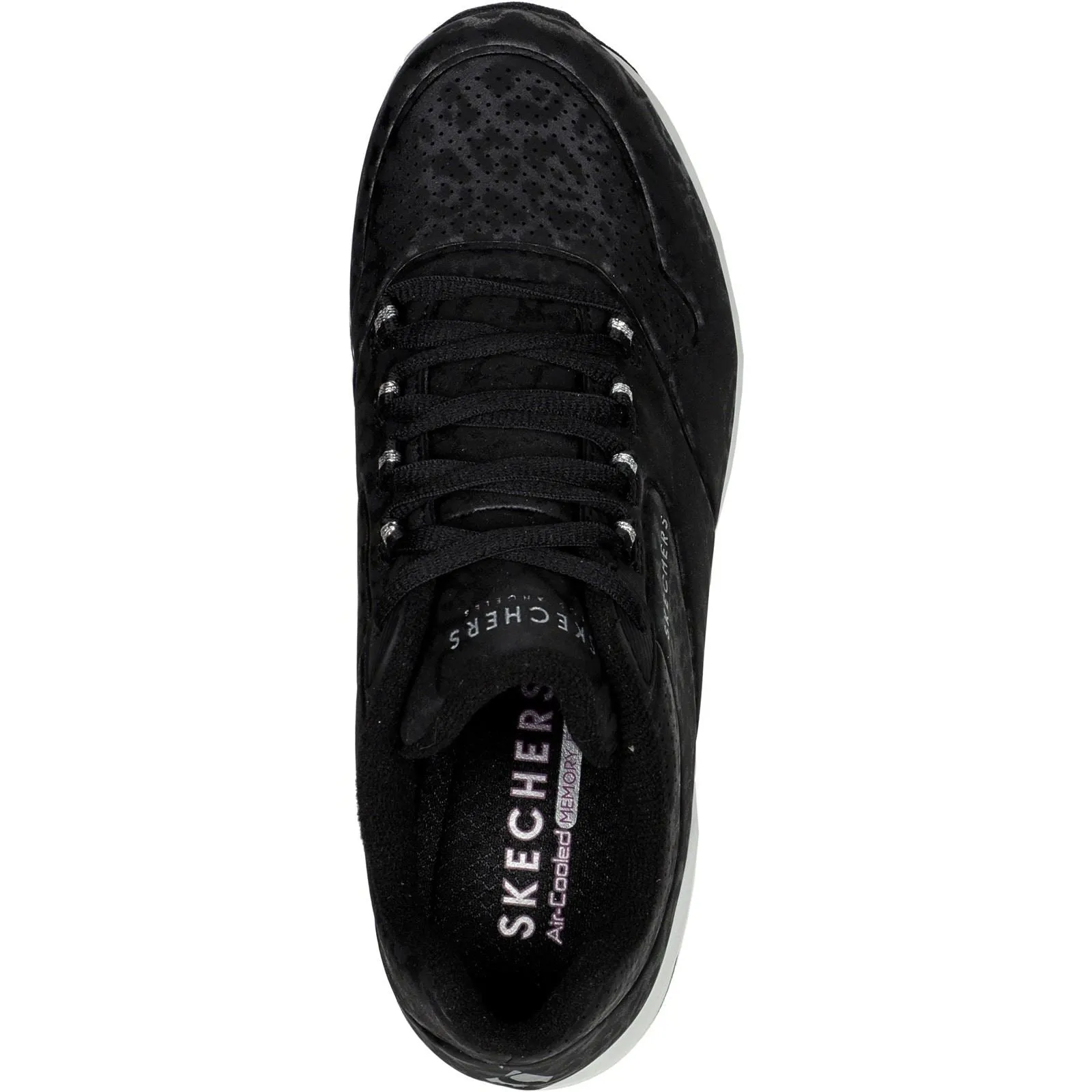 Skechers 155642 Uno 2 In Kat Neato Sneakers für Damen in weiter Passform - Schwarz