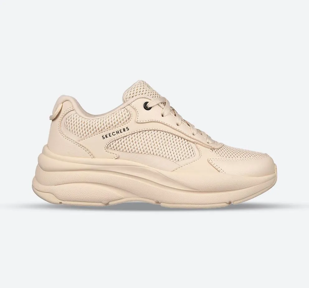 Skechers 177402 Street Twisterz Lighten Up Sneakers für Damen, weite Passform, Sand
