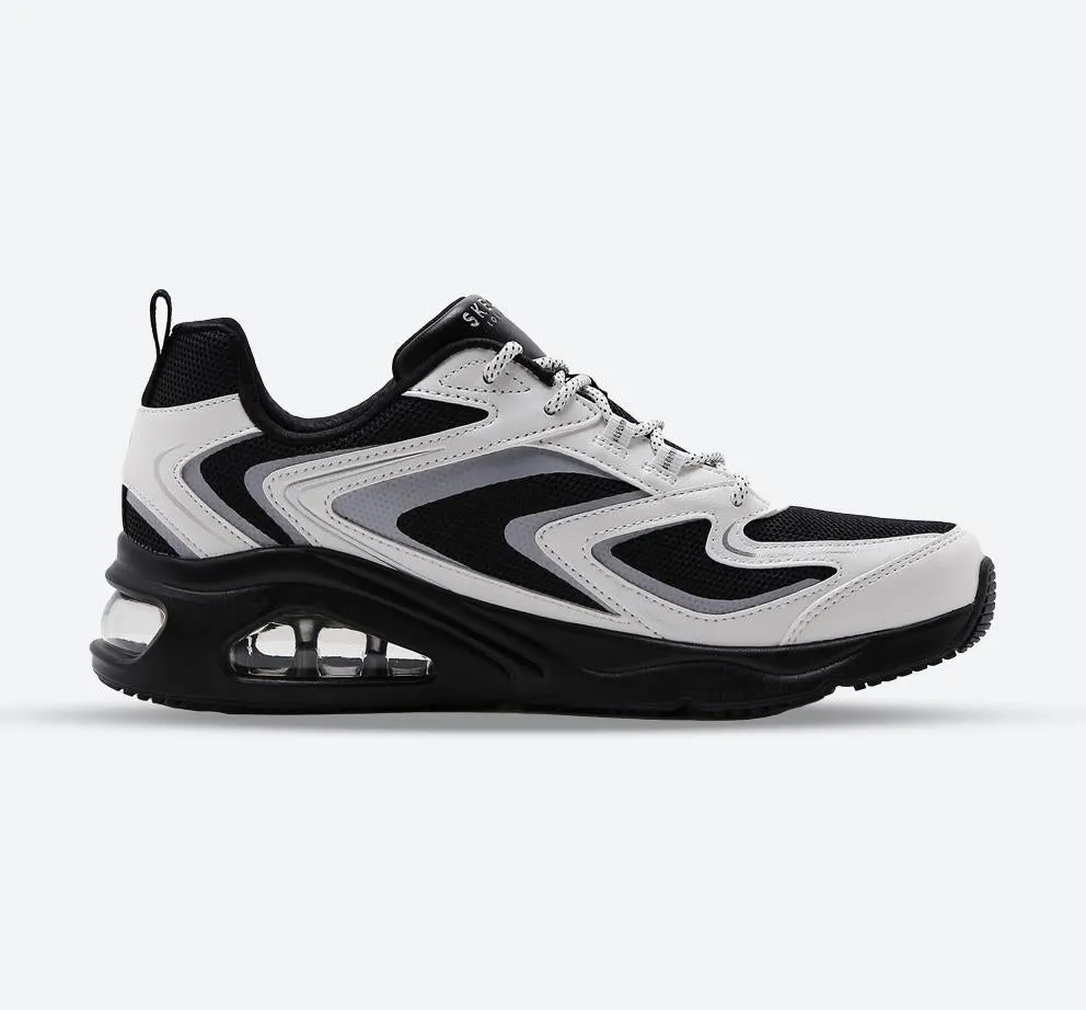 Skechers 177424 Tres Air Uno Street FL Air Sneakers für Damen, weite Passform, Schwarz/Weiß