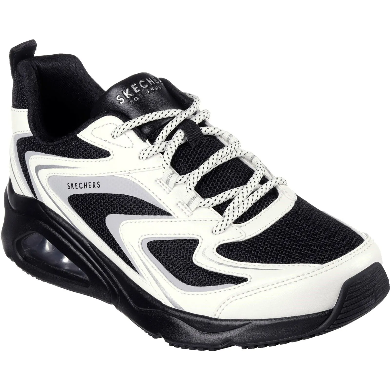 Skechers 177424 Tres Air Uno Street FL Air Sneakers für Damen, weite Passform, Schwarz/Weiß