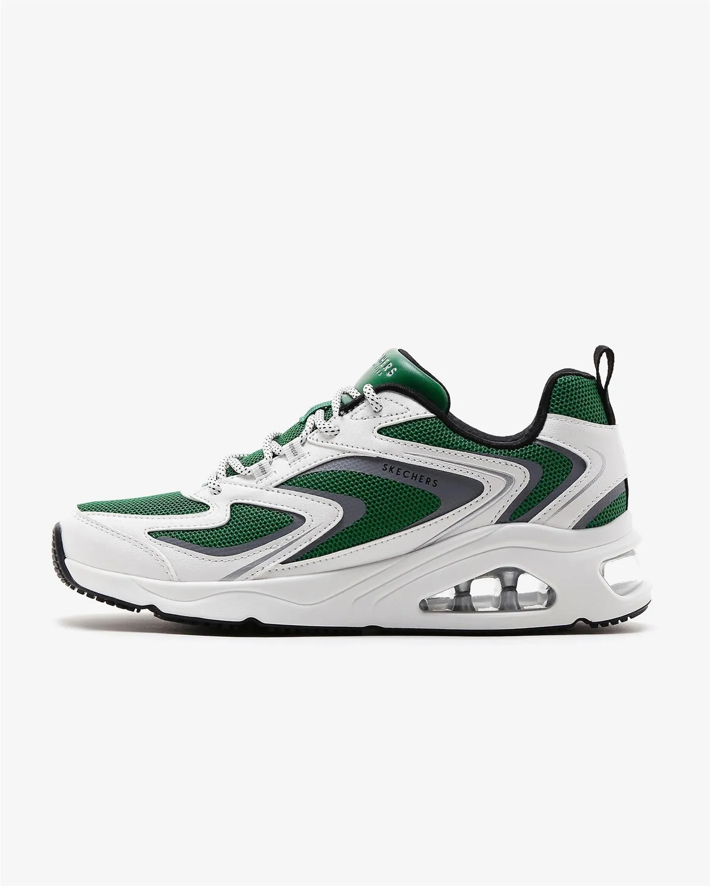 Skechers 177424 Tres Air Uno Street FL Air Sneakers für Damen, weite Passform, Weiß/Grün