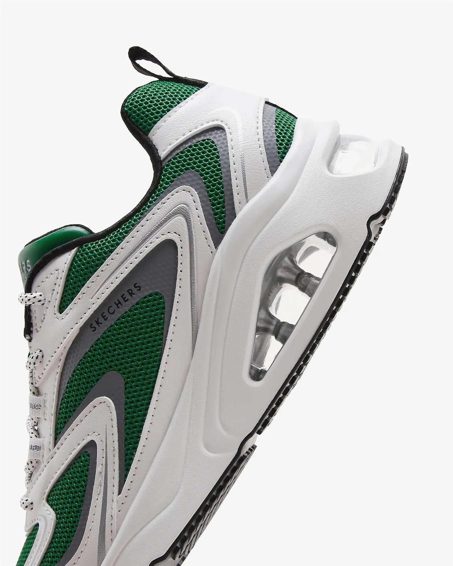 Skechers 177424 Tres Air Uno Street FL Air Sneakers für Damen, weite Passform, Weiß/Grün