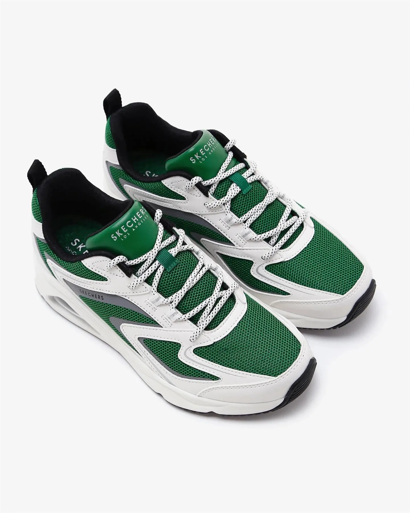 Skechers 177424 Tres Air Uno Street FL Air Sneakers für Damen, weite Passform, Weiß/Grün
