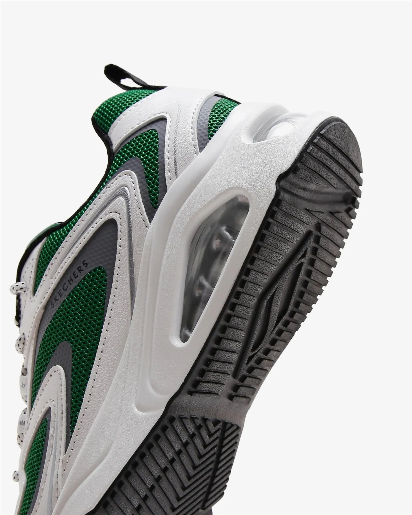 Skechers 177424 Tres Air Uno Street FL Air Sneakers für Damen, weite Passform, Weiß/Grün