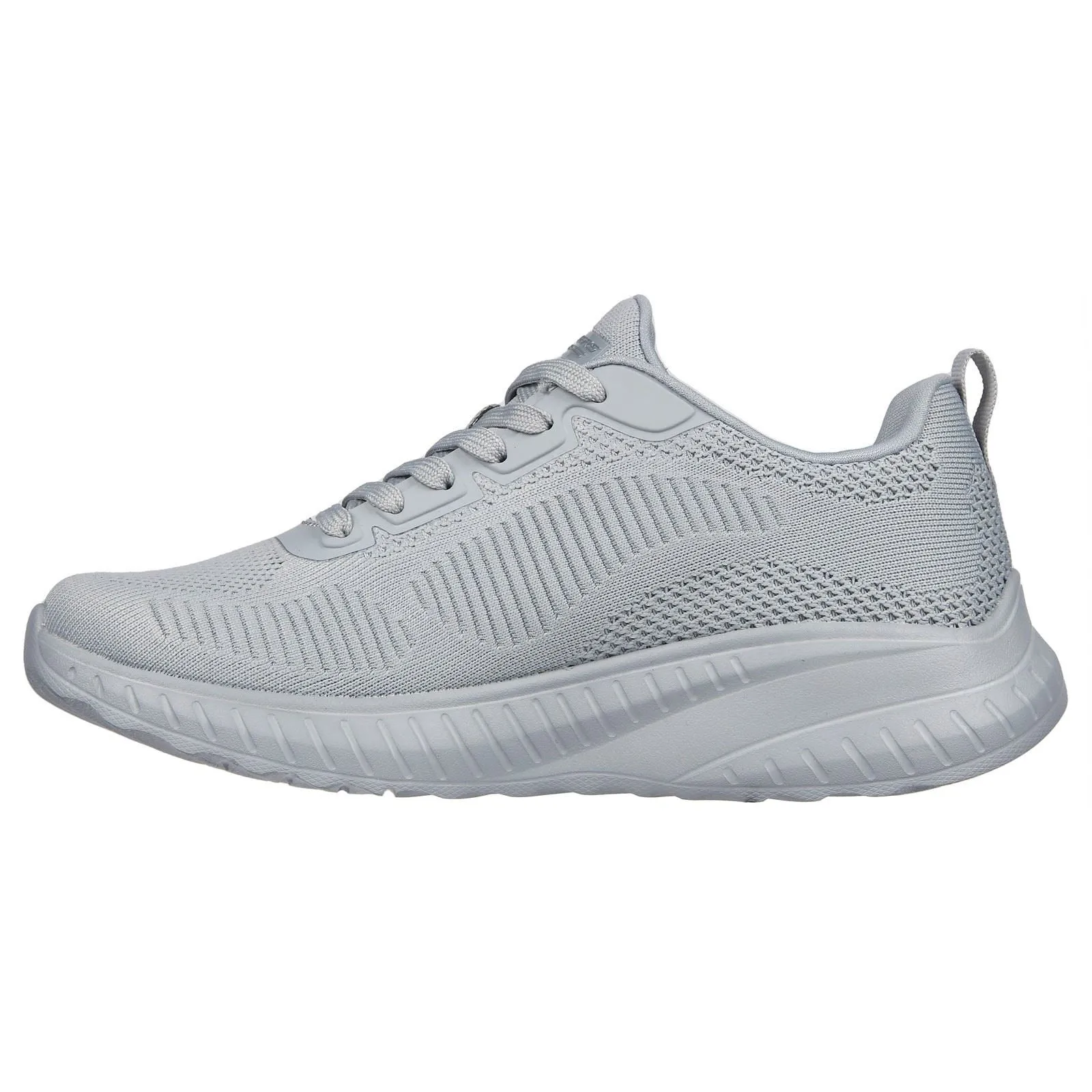 Skechers Bobs Squad Chaos Face Off 117209 Vegane Sneakers für Damen, weite Passform, Hellgrau
